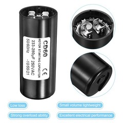 2 x Motor Start Capacitor 233-280uF/Mfd 250VAC 50/60Hz CD60 Run Capacitor