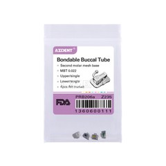 AZDENT Dental Bondable Buccal Tube 1st 2nd Molar MBT Roth 0.022 Non-Convertible