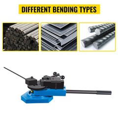 VEVOR SBG-40 Pipe Bender Square Round Bar Radius Scroll Tube Bender Universal