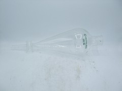 Green CHEMGLASS 500mL SEPARATORY FUNNEL CG 1742 05 SQUIBB #27 NECK 4mm STOPCOCK