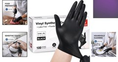 Comfortable XL Vinyl Exam Gloves, 4 Mil, Latex-Free & Food Safe – 100 Count Pack