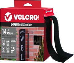 VELCRO Brand Extreme Outdoor Double Sided Mounting Tape | 14ft x 1in, Black