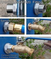SS304 Stainless Steel Bulkhead Fitting 1/2″ NPT Female 3/4″ GHT Male Garden Hose