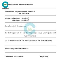 Handheld Digital Light Lux Meter Illuminometer Luminometer Photometer 200000Lux