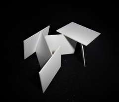 115 mm x 100 mm x 0.625 mm THICK ALUMINA CERAMIC SUBSTRATE 98.0 % No.: 514