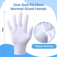 Gentle 100% Cotton Gloves for Dry Hands – 3 Pairs for Nighttime Moisturizing