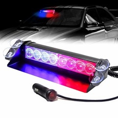 LED Dash Emergency Strobe Lights Interior Windshield Red Blue Warning Light H…