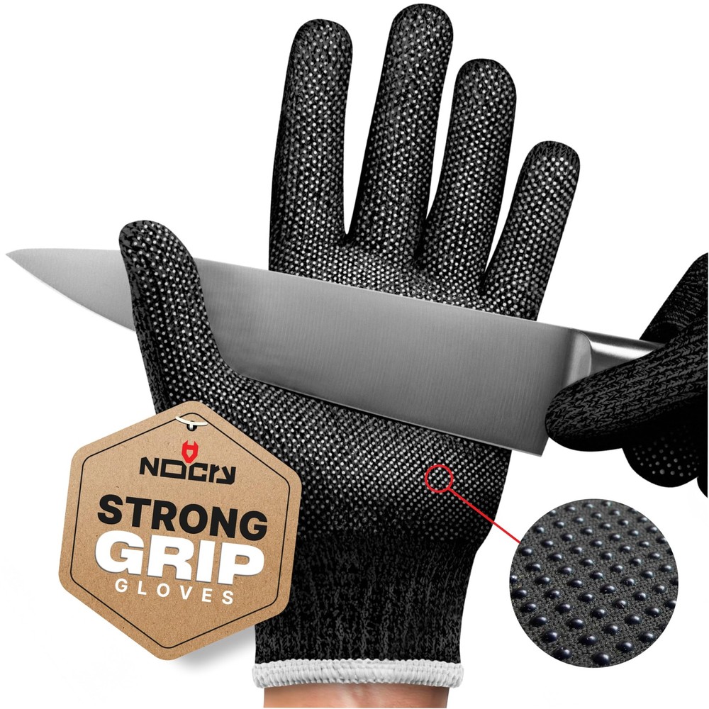 Cut Resistant Gloves Food Grade with Grip Dots for Superb Grip – Breathable &…