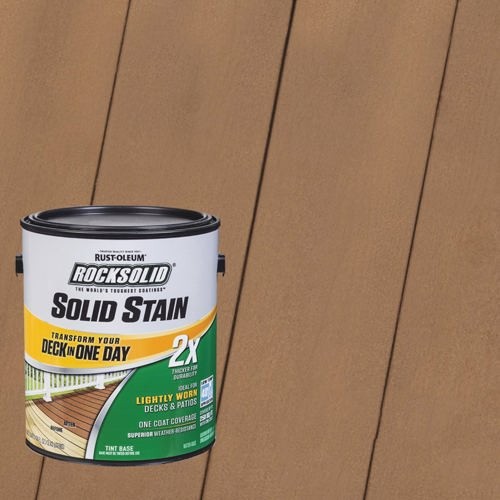 1Pc Rust-Oleum RockSolid Tint Base Solid Deck Stain, 1 Gal.