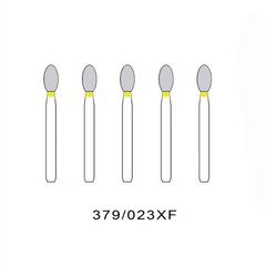 30 Burs Dental Diamond Burs FG 379/023XF EGG Shape Extra Fine Coarse Fine Yellow
