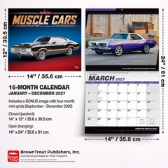 American Muscle Cars OFFICIAL | 2027 14×24″ (Hanging) Deluxe Wall Calendar