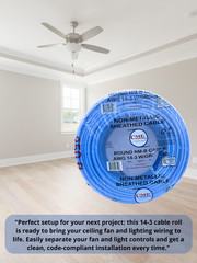 250FT CME 14/3 NM-B Indoor Wire Solid Copper w/Ground – Residential Cable NMB