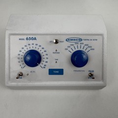 AMBCO 650A Audiometer Hearing Test System w/ Headphones & Response Switch