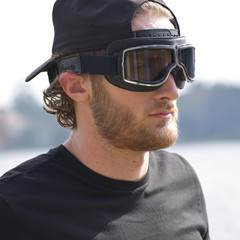 Birdz Condor Sport Padded Riding Goggle Black with clear to smoke AUTO DARKING