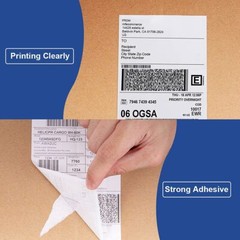 2000 4×6 Fanfold Direct Thermal Shipping Labels for Zebra, Rollo, MUNBYN Printer