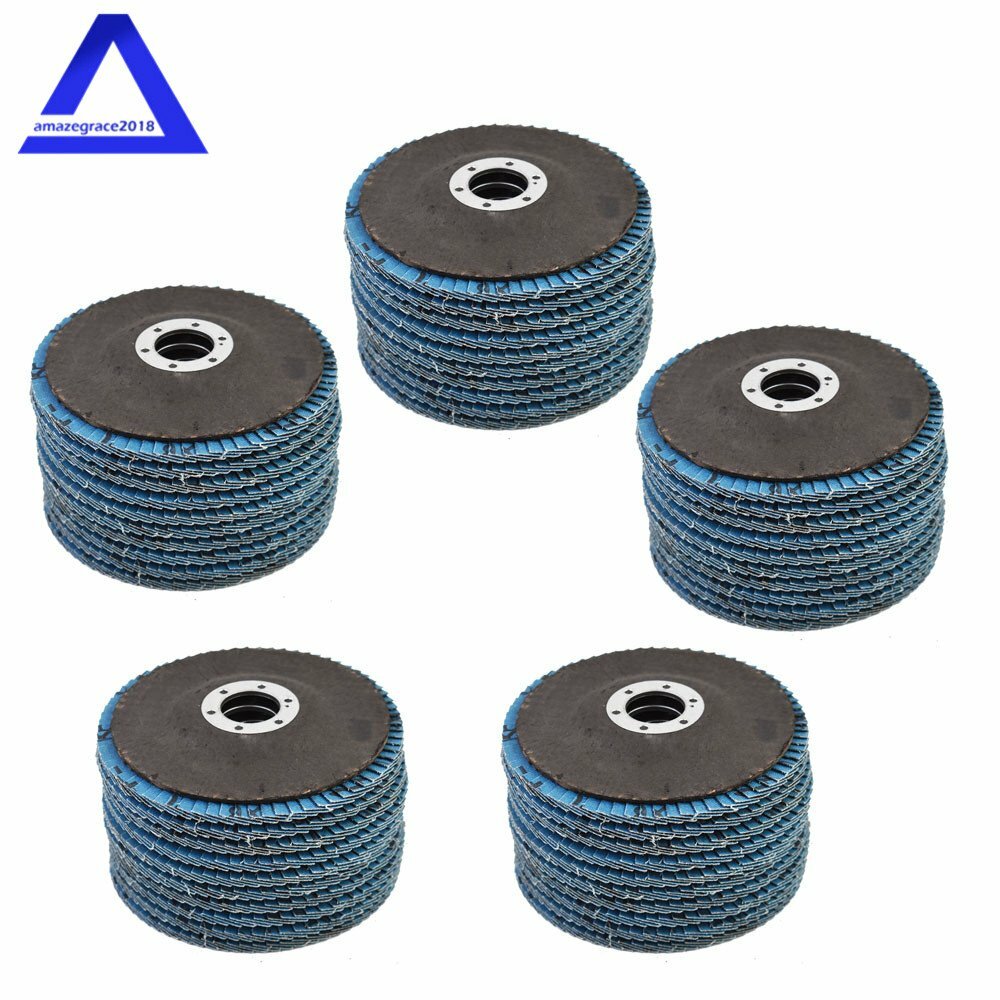 50Pack 4-1/2″ X 7/8″ 40 Grit T29 Premium Zirconia Flap Disc Sanding Grinding