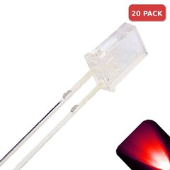 20 x 2x5x7mm Rectangle LEDs Wide Angle Red LED Square x 2 5 7 – 7x5x2 mm 2x7x5