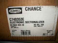 NEW HUBBELL CHANCE ELECTRONIC SECTIONALIZER C740353E 3-COUNT KV BIL 150 1-PH