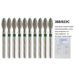Dental Diamond Football Bur FG 368/023C 379/023 Egg Shape Coarse Fine High Speed