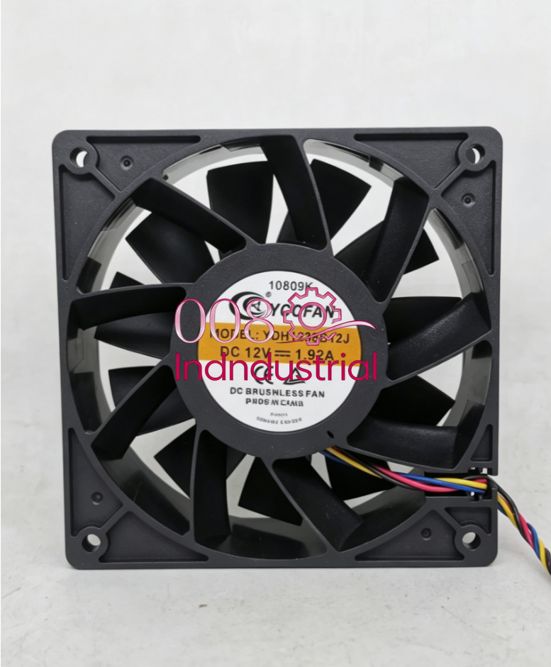 1PCS NEW FOR YDH1238B12J 12V 1.92A 12038 12CM 4 wire welding machine fan
