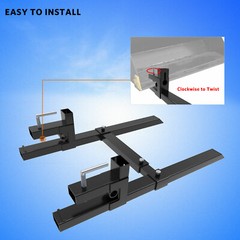 1500lbs 60″ Tractor Forks Clamp For Skid Steer Loader Bucket W/ Stabilizer Bar