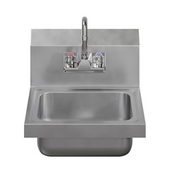 Stainless Steel Hand Sink 15 in. x 15 in. with Faucet