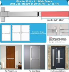 Surface Vertical Rod Exit Device 27.5” Commercial Emergency Panic Exit Device