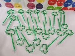 25-Count,Shamrock Pens,Green Pen,Black ink,3-Leaf Clover