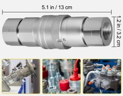 2 Sets Hydraulic Quick Connect Couplers 1/2″ SAE Flat Face For Skid Steer Bobcat
