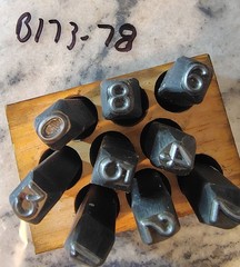 🗽YOUNG BROS. STEEL STAMPS NUMBERS 1/4 inch 6.4mm ITEM 06094 REVERSED…