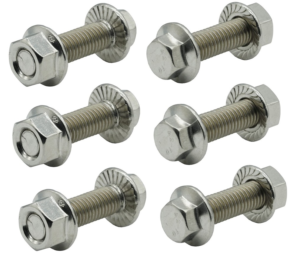 Dsnaduo Stainless Steel Flange Screws, Bolts, Exhaust One Size, Silver