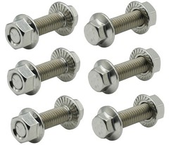 Dsnaduo Stainless Steel Flange Screws, Bolts, Exhaust One Size, Silver