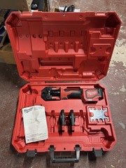 Milwaukee M12 2674-20 PEX Press Tool Kit w/ Case Manual Jaws 1/2”, 3/4”, and 1”