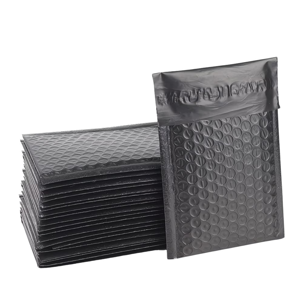 6.5×10 Black Bubble Mailers Wide Poly Padded Envelopes 100 200 500