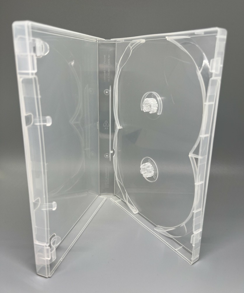 2 Top Quality Original Scanavo 22mm Double (2) DVD Case, Clear, DVD2/ONEXT.KRT