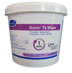 Diversey Oxivir Tb LARGE Hospital Wipes 11″x12″ (28x30cm) 160 Wipes w/Container.
