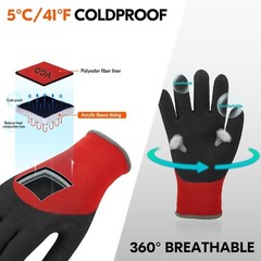 VGO Heavy Duty Winter Gloves, Large – Touchscreen, Waterproof & Warm Lining