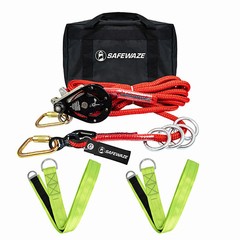 SAFEWAZE 019-8015, 100′ 4-Person Rope Horizontal Life Line Fall Protection