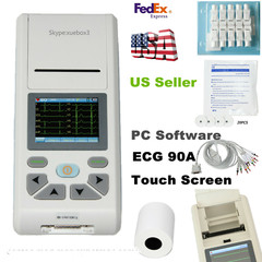 Touch Contec ECG90A ECG/EKG Machine 3/6/12-lead electrocardiograph,Software USA
