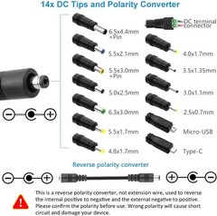 Universal 3A Power Adapter 3V to 24V Adjustable Output for Various Devices