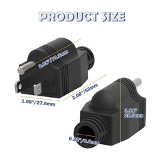 3PCS Electrical Replacement Plug 3 Prong Male Plug End Extension Cord Replacemen