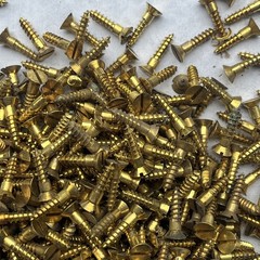 2 Pounds Of Brass Screws 3/4”x#8 Nos