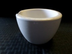 CoorsTek COORS 275mL Glazed Porcelain Mortar only 115mm OD x 70mm H 60319