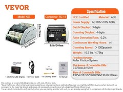 SucceBuy 1000 Pcs/Min Money Counter Business Cash Register Bill Counterfeit Bill