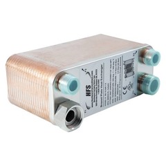 HFS(R) Homebrew Wort Chiller 7.5″2.9″ 40 Plate M& F Garden Hose Combo 1/2″ NPT