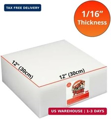 100 Pack Foam Sheets 12″x12″ 1/16″ Thick – Premium Foam Wrap Cushioning Packing