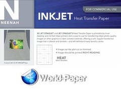 Inkjet Heat Transfer Paper HTV vinyl Dark/light shirts 3G Opaque 8.5″x11″x10 #1
