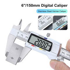 6″ 150mm Digital Vernier Caliper Stainless Steel Micrometer LCD Guage Tool NEW