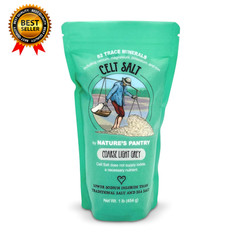 Celtic Salt Light Grey Coarse Celt Salt by Natures Pantry 82+ Minerals Non-Gmo