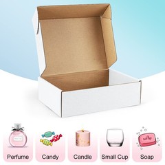 Shipping Boxes 7x5x2 inches White Small Mailing Boxes 25 Pack Cardboard Corrugat